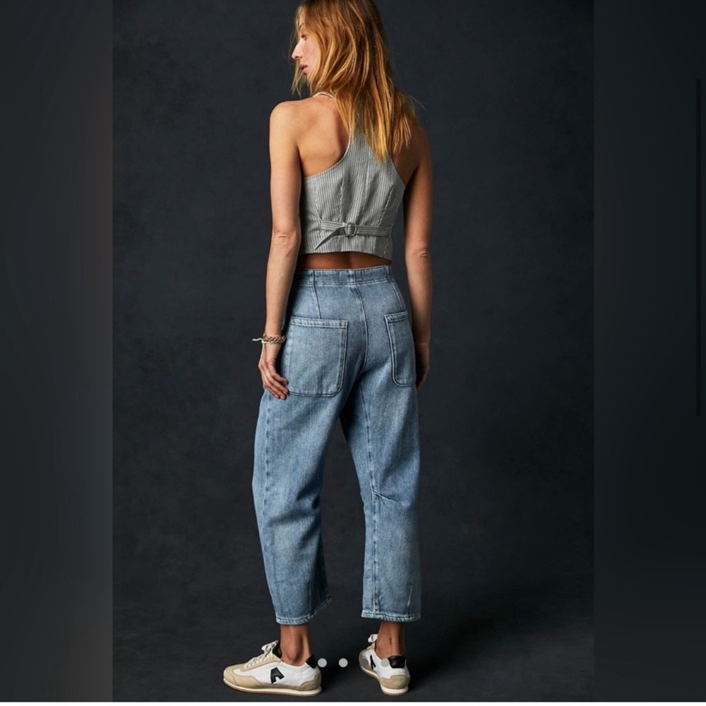 NWT We the free Free People Osaka mid rise barrel lightweight jean button fly 29 - Picture 3 of 14